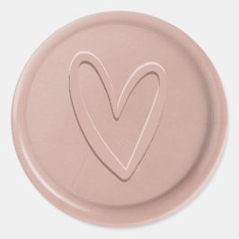 Love Heart Cafe Mocca Wax Seal Sticker