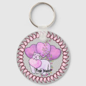 Love Heart Cat sleutelhanger (Voorkant)
