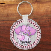 Love Heart Cat sleutelhanger (Voorkant)
