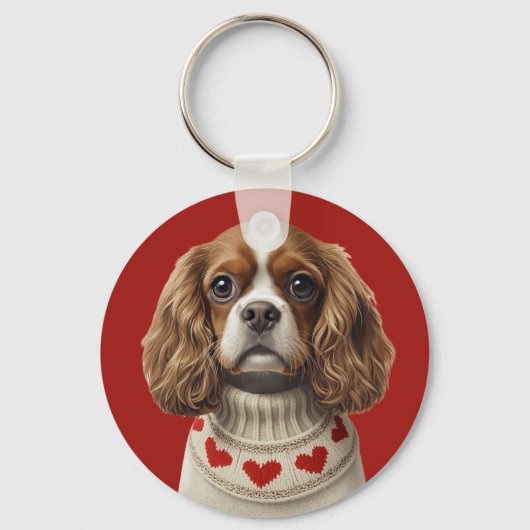 Love Heart cavalier Sleutelhanger (Voorkant)