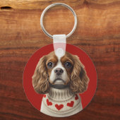 Love Heart cavalier Sleutelhanger (Voorkant)
