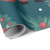 Love Heart Christmas Gnomie Festive Wrapping Paper Cadeaupapier (Rol Hoek)