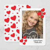 Love Heart Classroom Photo Valentijnsdag Bedankkaart (Voorkant / Achterkant)