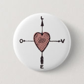 Love Heart Compass Button (Voorkant)