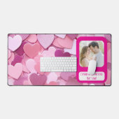 Love Heart Confetti Deel mijn frietjes Bureaumat (Keyboard & Muis)