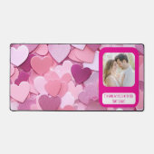 Love Heart Confetti Deel mijn frietjes Bureaumat (Voorkant)