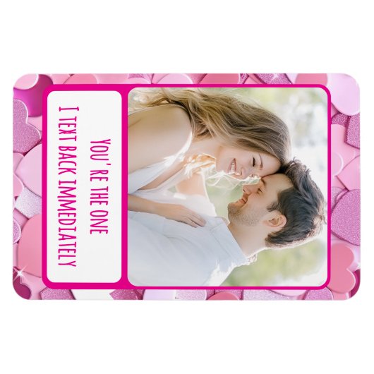 Love Heart Confetti I Text Back Flexible Magneet (Horizontaal)