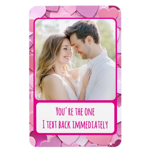 Love Heart Confetti I Text Back Flexible Magneet (Verticaal)