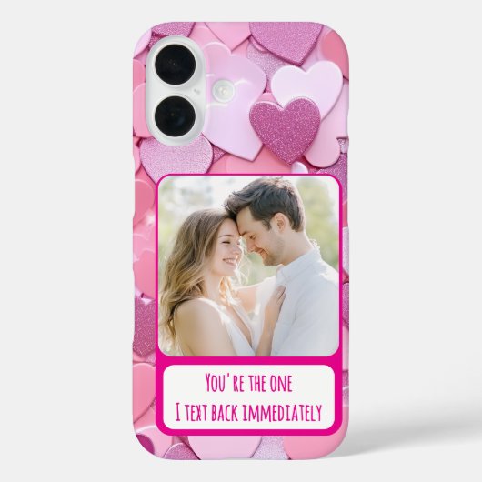 Love Heart Confetti Ik sms terug Case-Mate iPhone Case (Achterkant)