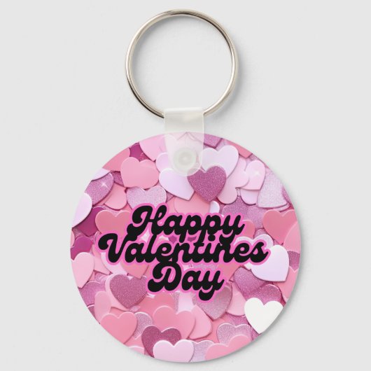 Love Heart Confetti Ik sms terug Sleutelhanger (Achterkant)