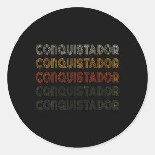 Love Heart Conquistador Grunge stijl Conqu Ronde Sticker