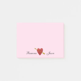 Love Heart Couples Names Post-it® notes