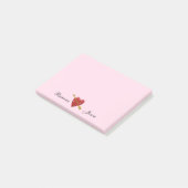 Love Heart Couples Names Post-it® notes (Schuin)