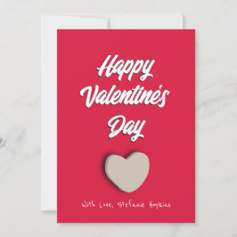 Love Heart Crimson Red Valentijnsdag Feestdagenkaart
