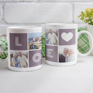 Love Heart Custom Photo Collage Koffiemok