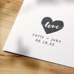 Love Heart Custom Weddenschap Stamp Rubberstempel