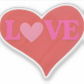  LOVE Heart Cute Typography  Sticker (Voorkant)