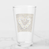 Love Heart Daisies Glas (Achterkant)