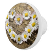 Love Heart Daisies Keramische Knop (Rechts)