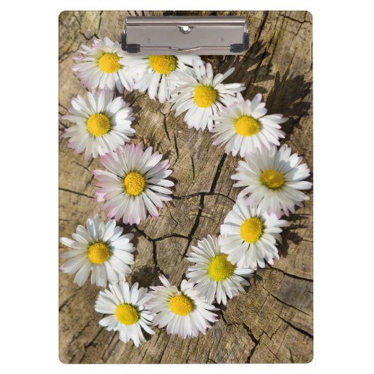Love Heart Daisies Klembord (Voorkant)