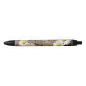 Love Heart Daisies Zwarte Inkt Pen (Voorkant)