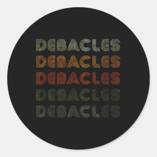 Love Heart Debacles T-shirt Grunge Style Zwart Ronde Sticker