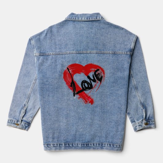 Love Heart Denim Jacket (Achterkant)