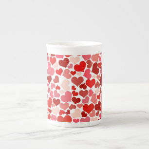 Love Heart Design Porselein Kop