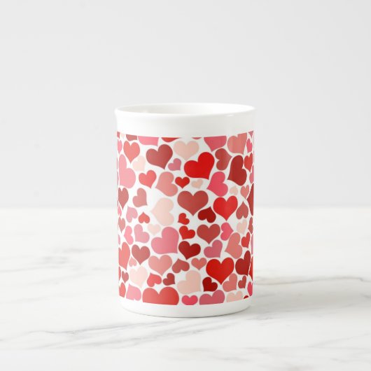 Love Heart Design Porselein Kop (Voorkant)