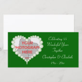 Love Heart Diamond Emerald Jubileum Aankondiging (Voorkant / Achterkant)