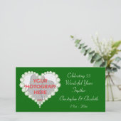 Love Heart Diamond Emerald Jubileum Aankondiging (Staand voorkant)