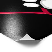 Love Heart Dog Paw Valentijnsdag Hondenliefhebber Foto Afdruk (Hoek)