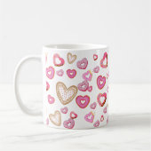 Love Heart Donuts Sweet en Schattige geschenken Koffiemok (Links)