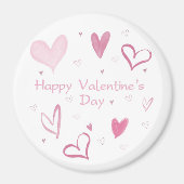 Love Heart Doodle Fridge Magnet (Voorkant)