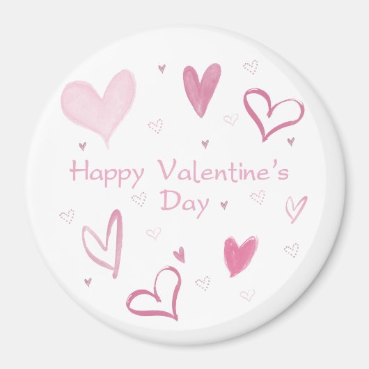 Love Heart Doodle Fridge Magnet (Voorkant)