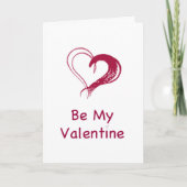Love Heart Doodle Valentijnsdag Kaart (Voorkant)