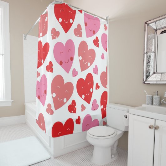 Love Heart Douchegordijn (In situ)