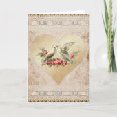 Love Heart Doves  Valentijn Feestdagen Kaart (Voorkant)