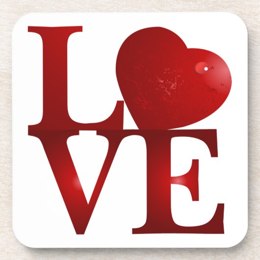 Love Heart Drankjes Onderzetter (Voorkant)