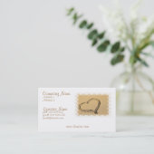 Love Heart Drawing Visitekaartje (Staand voorkant)