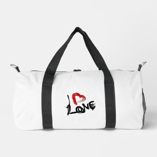 Love Heart Duffle Bag Plunjezak (Voorkant)
