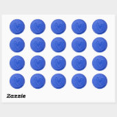 Love Heart Electric Blue Wax Seal Sticker (Vel)