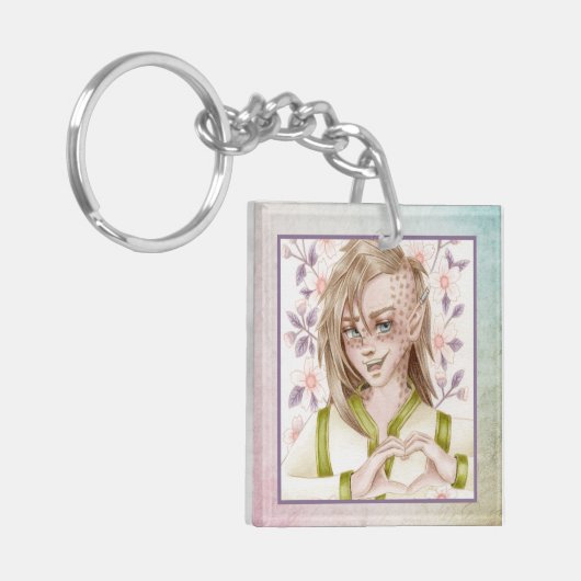 Love Heart Elf Sleutelhanger (Voorkant Links)