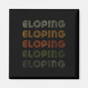 Love Heart Eloping T-shirt Grunge Style Zwart Magneet