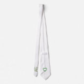 Love & Heart Emerald Green Stropdas (Achterkant)