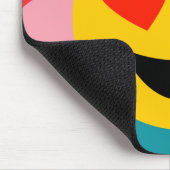 Love Heart Emoji on Stripes Mousepad Muismat (Hoek)