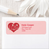 Love Heart en Stars Etiket (Insitu)