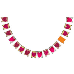 Love Heart Engagement Party Vlaggetjes