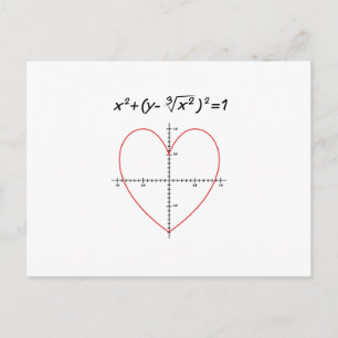 Love Heart Equation Wiskunde Funny Valentijnsdag Feestdagenkaart