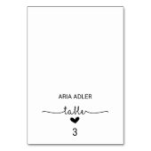 Love Heart Escort Place Cards Kaart (Voorkant)